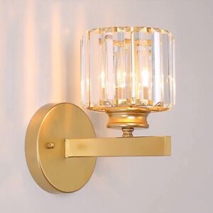 Moder Crystal Wall Light  Gold And Crystals