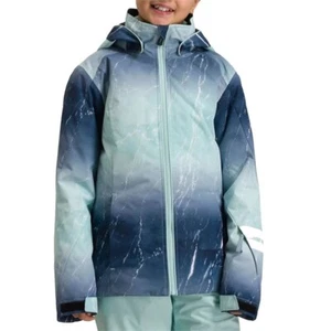Rossignol Fonction Print Ski Jacket Kids Girls Size 12 Hooded Snowboarding Blue - Picture 1 of 18