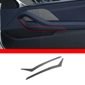 Car Door Armrest Trim Carbon Fiber Strip Kit For BMW 8 Series G14 G15 2019-2022 - Picture 1 of 9