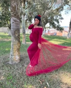 Women's Pregnancy Maternity Photoshoot Dress - Picture 1 of 4