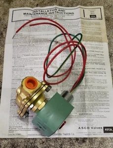 8210G6 ASCO Red Hat Solenoid Valve 300 PSI 3/8" NPT 120VAC Watertight Coil NEW - Picture 1 of 9