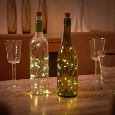 Auraglow Rechargeable USB LED Bottle Cork Wire Fairy String Lights - Image 1 of 4
