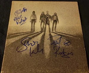 BAD COMPANY SIGNED RECORD BURNIN' SKY ALL 3 RARE! PAUL RODGERS RARE FIND! PROOF! - Picture 1 of 4