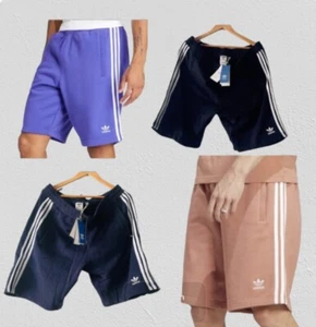 MENS ADIDAS ORIGINALS SUMMER 3 STRIPES COTTON SWEAT SHORTS , L, M - Picture 1 of 25