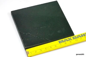 Posavasos / placa Schungit 10x10x1cm ¡Ejemplos de uso! Envío desde D! - Imagen 1 de 3