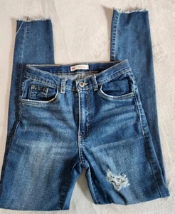 Levi's Girls 720 High Rise Super Skinny Stretch Denim Distressed Jeans (Size 14) - Picture 1 of 5