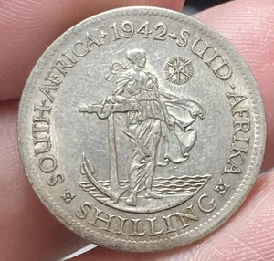 SÜDAFRIKA KM28 1 Schilling 1942 Silber - Bild 1 von 3