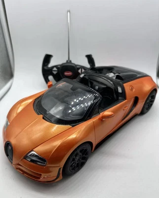 Rastar Remote Control Car 1/14 Scale Bugatti Veyron (Orange) Pre-Owned - Image 1 of 4