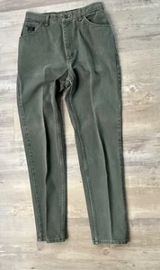 VINTAGE WRANGLER WOMEN’S GREEN DENIM HIGH RISE WAISTED MOM JEANS SIZE 10 X 32 - Picture 1 of 18