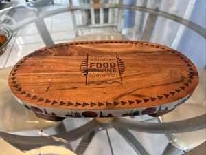 Disney Epcot Food And Wine Festival 2023 Serving Tray Cutting Board - Picture 1 of 6
