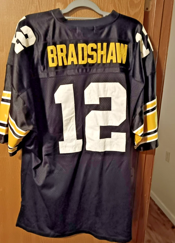 Hombres NFL Pittsburgh Steelers Terry Bradshaw Talla 56 2XL Mitchell & Ness 1975 Foto 1 de 4