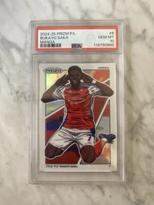 2024-25 Panini Prizm Premier League Bukayo Saka Manga PSA 10 Arsenal #6 - Picture 1 of 1