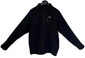 Black Pantagonia Men’s Fleece Pull over Size Large - Picture 1 of 8