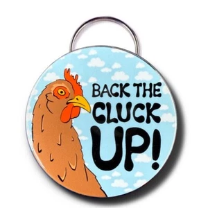 Chicken Back the Cluck Up Funny Pet Portrait Bottle Opener Keychain Handmade - Picture 1 of 4
