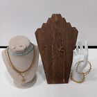 Gold Tone Costume Jewelry Assorted 6pc Lot