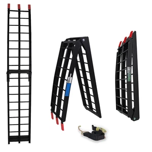 Auffahrrampe Verladerampe Verladeschiene Rampe Alu 340 kg klappbar in schwarz - Bild 1 von 9