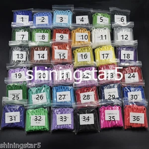 10 paquetes ortodoncia dental ligadura elástica lazos bandas elásticas aparatos ortopédicos 36 colores - Imagen 1 de 11