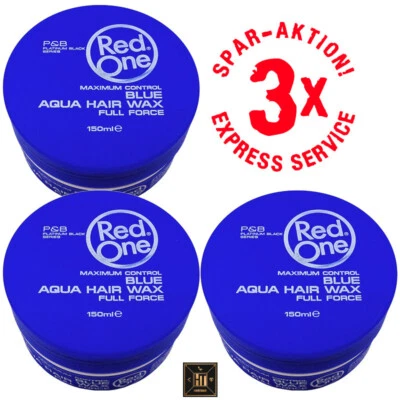 3x RedOne Blau Blue Aqua Hair Wax Full Force 150ml Wachs Haarwachs - Bild 1 von 4