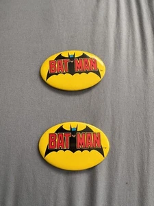 Rare Vintage 1982 BATMAN DC Comics Batman Logo Pins* Lot Of 2* Look! - Picture 1 of 3