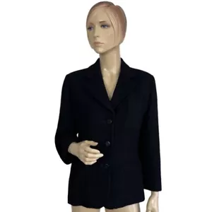 Aquascutum Of London Women's Black Wool Blazer 12 - Picture 1 of 8