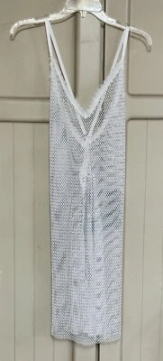 Dreamgirl White Rhinestone Pointelle Mesh Lace Lingerie Chemise White Sz 1X NWOT - Image 1 of 4