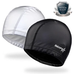 Men Women Adult Swim Cap Swimming Hat, Comfortable Fit, Waterproof Protective - Picture 1 of 13