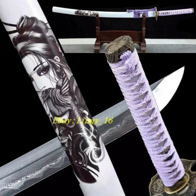 Navaja Afilada Funcional Espada Arcilla Templada Plegada Acero Japonés Samurai Katana Foto 1 de 4