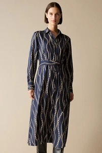 TRENERY CHAIN SHIRT MIDI DRESS in Night Sky $199 size 12 - Picture 1 of 7