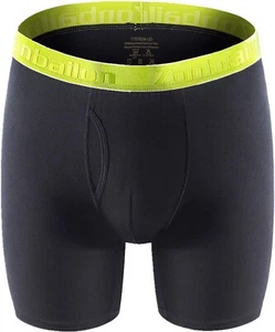 Mens Underwear Boxer Briefs No Ride Long Leg Big and Tall Breathable Running Und - Picture 1 of 2