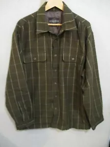 Weatherproof Windowpane Lined Shirt Jacket Shacket Size Large Acrylic Wool - Picture 1 of 7