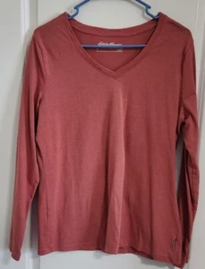 Eddie Bauer T-Shirt rot/koralle Langarm Rundhals Gr. L - Bild 1 von 3