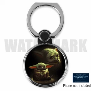 GROGU BABY YODA STAR WARS INSPIRED CUSTOM MOBILE PHONE RING HOLDER STAND D7 - Picture 1 of 2