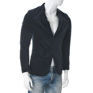 Hugo Boss Velvet Blazer SUIT Coat boys Size 16M Slim Fit Navy Blue 2 Button - Picture 1 of 8