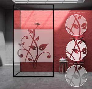 29,80€/m² Fensterfolie, Milchglas Sichtschutz Glastüre Klebefolie Design FD0051 - Bild 1 von 14