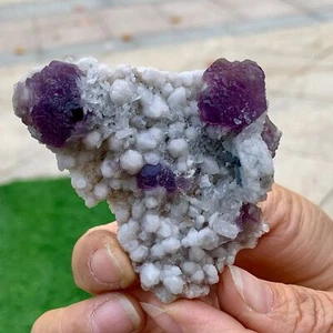 65G Natural transparent flourite with calcite cluster chakra spiritual sample - Picture 1 of 21