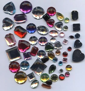 PC MIX1 *** 500 grammes pierres à coudre acrylique (environ 850 pcs) MIX  - Picture 1 of 3