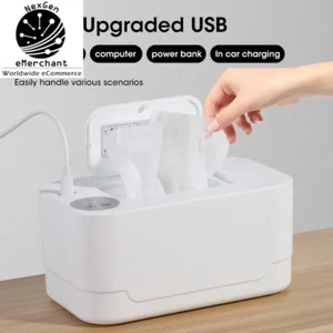 Calentador de toallitas portátil para bebé con pantalla LED - USB cargado, suave y seguro para bebé - Imagen 1 de 9