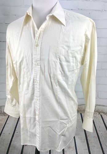 Camicia abito CHRISTIAN DIOR uomo 17 32 33 avorio spina di pesce abbottonata