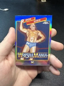 Iron Sheik 2025 Topps Chrome WWE Wrestlemania Recall Blue /150 SP Legend - Picture 1 of 3