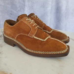 RARE Stefano Branchini Calzoleria Jute Split Toe Suede Oxfords Men's 10 M - Picture 1 of 18