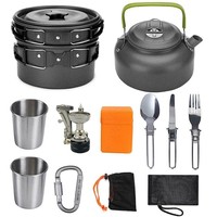Portable Cookware Gas Camping Stove Butane Propane Burner Outdoor Hiking Picnic