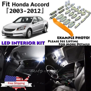 14x White LED Interior Lights Package Kit For Honda Accord 2003 - 2010 2011 2012 - Picture 1 of 10