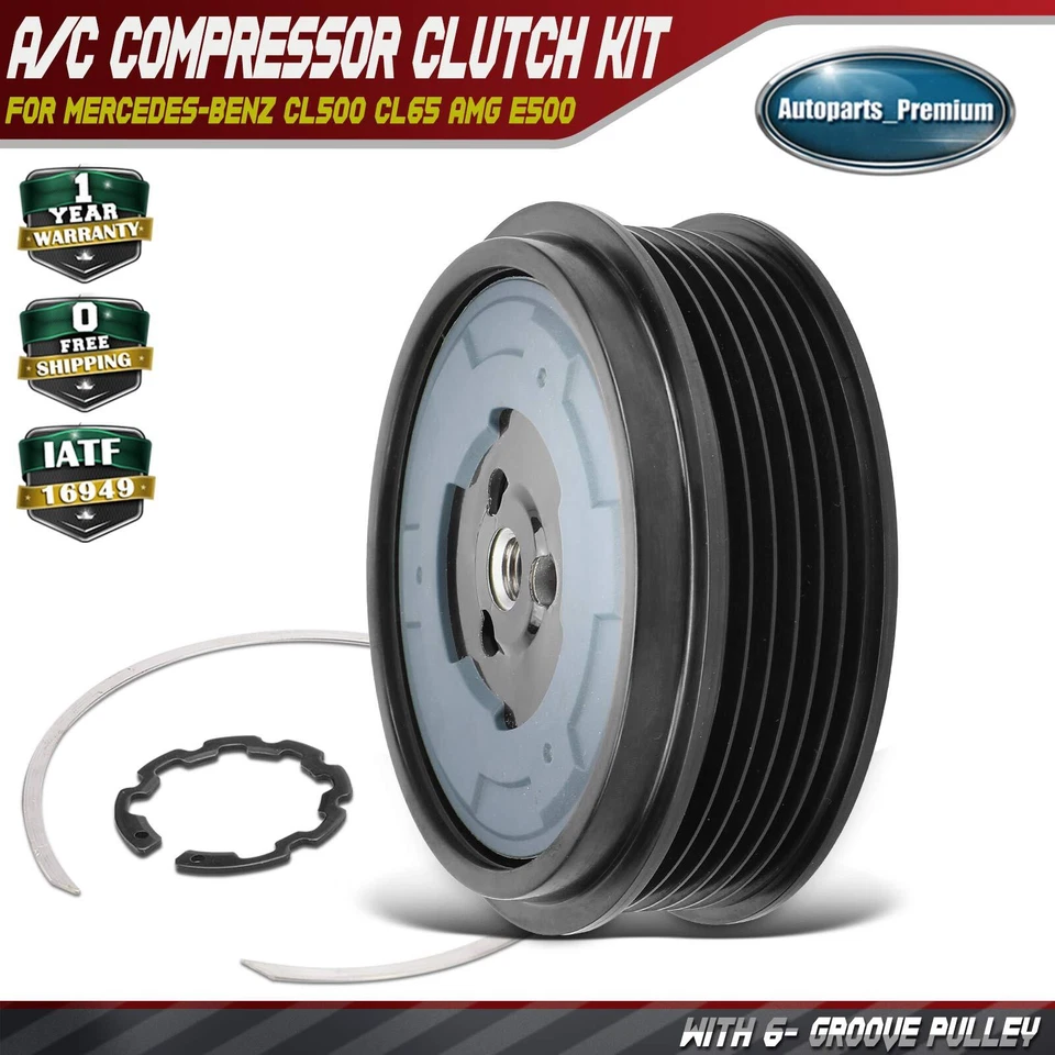 Kit de embreagem de compressor AC para Mercedes-Benz CL500 CL65 AMG E500 ML350 GL550 R350 - Imagem 1 de 4