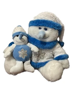 Chad Valley Snowman With Baby Snowman Soft Plush Teddy - Picture 1 of 5