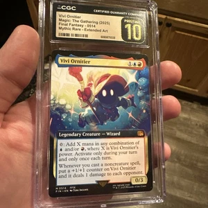 MTG Vivi Ornitier Extended Art Final Fantasy 514 FIN Mythic CGC Pristine 10 Pop2 - Foto 1 di 9