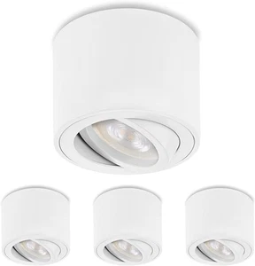 4x LED Aufbauspot Aufbaustrahler Warmweiß 5W Aufbauleuchte Spot Deckenlampe 230V - Bild 1 von 7