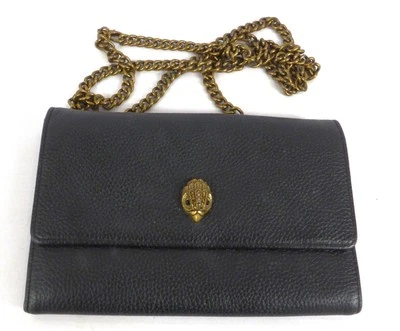 Kurt Geiger London Kensington Black Leather Chain Wallet/Crossbody Bag - Image 1 of 4