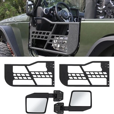 Off-Road Tubular Doors Half Tube Door For Jeep Wrangler JK 2007-2018 2-Door Only Foto 1 de 4
