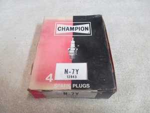 (4) NOS CHAMPION SPARK PLUGS NUMBER N-7Y, #12843, MADE IN THE USA. - Picture 1 of 4