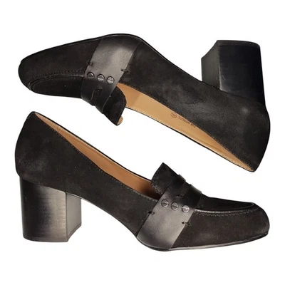 Aerosoles Patriotic Pump Heels Womens Size 7.5M Black Leather Comfort Slip On - Image 1 of 4